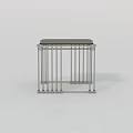Modern Coffee Table With Sleek Metal Frame And Wooden Top Design