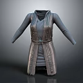 Character Outfit 3D Rendered Long Sleeved Vest With Belt Detail Design