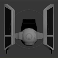 Star Wars Imperial Pilot Character And Alien Creature With TIE Fighter Black Wings Model