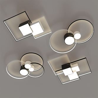 modern ceiling lamp 3d model