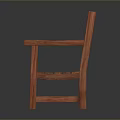 Outdoor Wooden Bench with Backrest and Armrest Classic Garden Patio Design