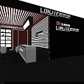 4S Auto Showroom Interior With Display Car Wheel Rims And Promotional Posters