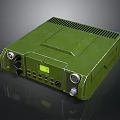Green Computer Device With Control Buttons Knob And Display Screen