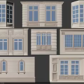 Various Decorative Furniture Windows With Different Frame Designs And Glass Styles