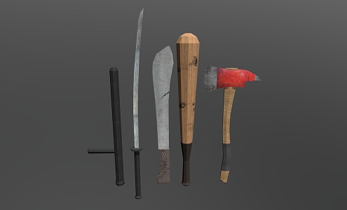 Cartoon weapon axe knife cartoon knife 3d model