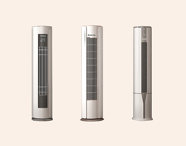 Simple vertical air conditioner 3d model