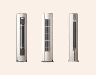 Simple vertical air conditioner 3d model