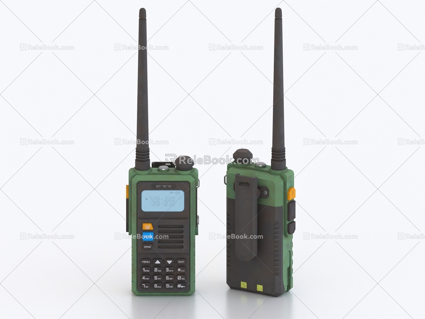 Walkie-talkie, satellite telephone, walkie-talkie, communication equipment 3d model