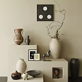 Modern Interior Decor With Ceramic Vases Pottery Jar Metal Horse And Wall Art