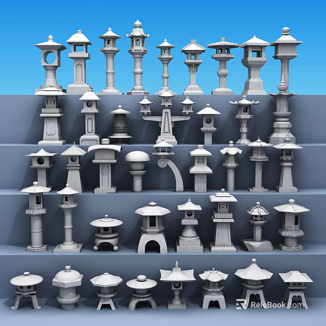 Outdoor Lights Collection Featuring Various Decorative Designs And Styles For Exterior Use 3d model 