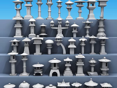Outdoor Lights Collection Featuring Various Decorative Designs And Styles For Exterior Use 3d model