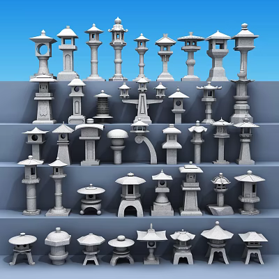 Outdoor Lights Collection Featuring Various Decorative Designs And Styles For Exterior Use 3d model