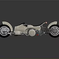 White Modern Motorcycle With Sleek Body Black Seat And Chrome Details