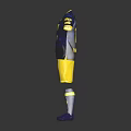 Complete Dark Blue Yellow Soccer Kit With Jersey Shorts And Socks
