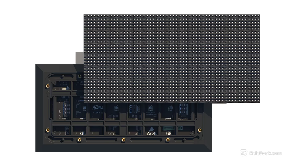 High Quality LED Display Module With Dense Beads Circuit Board And Black Casing 3d model 