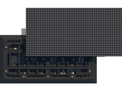 High Quality LED Display Module With Dense Beads Circuit Board And Black Casing 3d model