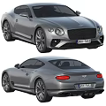Bentley Luxury Coupe Car Exterior Design Showing Front And Rear