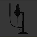 Practical Black Microphone Pop Filter With Adjustable Stand And Cable For Recording Needs