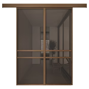 Nordic simple sliding door sliding door simple sliding door bedroom sliding door 3d model