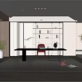 Modern study 3d model