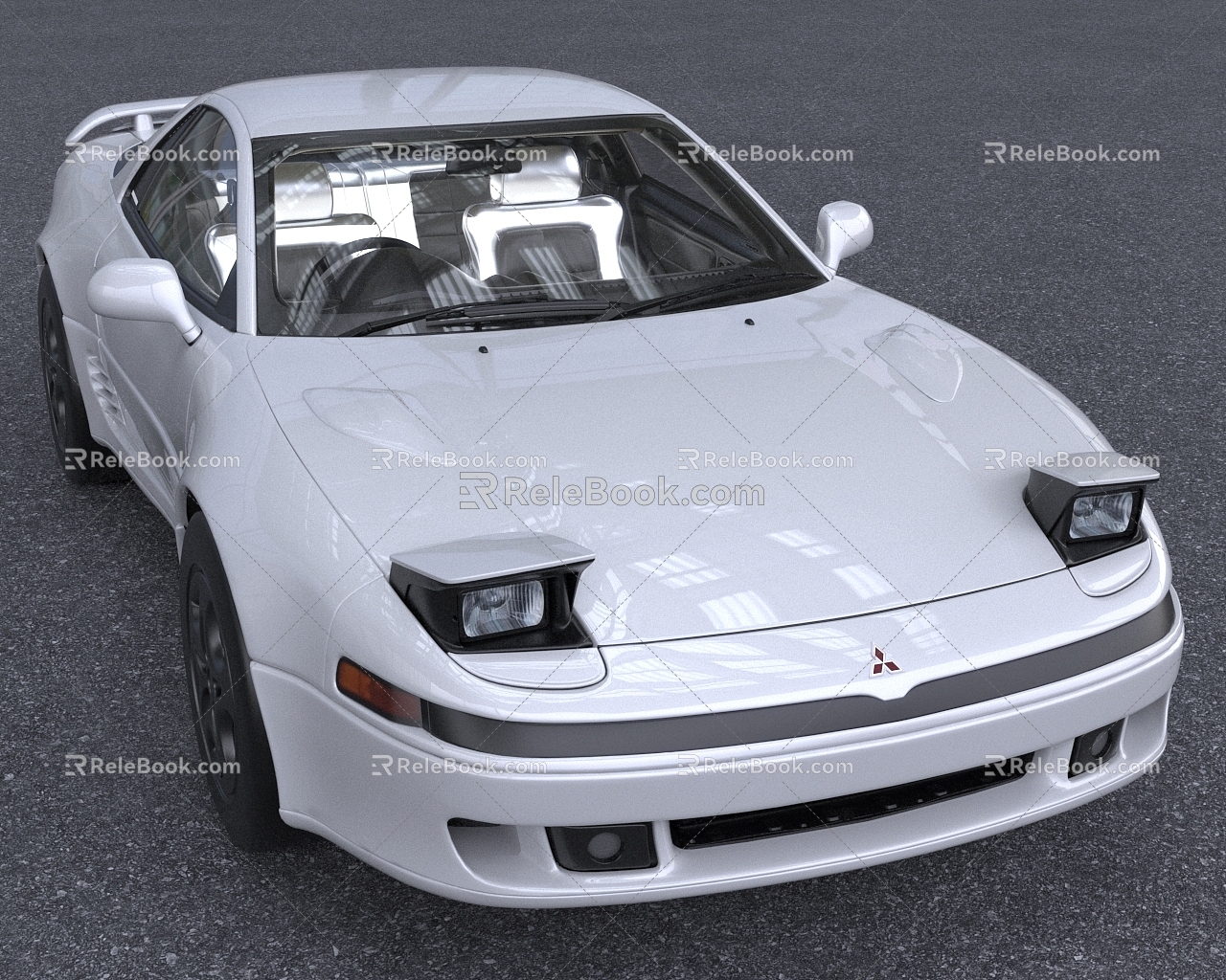 Mitsubishi GTO sports car car with interior 3d model