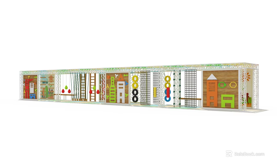 Colorful Kindergarten Interior Design With Play Zones Art Corners And Educational Toys 3d model 