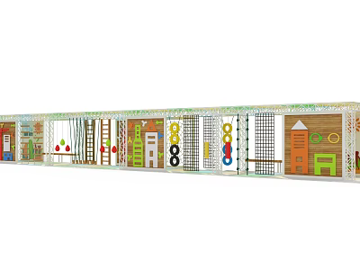 Colorful Kindergarten Interior Design With Play Zones Art Corners And Educational Toys 3d model
