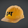Industrial Equipment Yellow Safety Helmet With CAT Logo For Reliable Workplace Protection