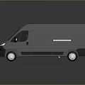 minibus minivan driverless bus school bus van box car 3d model