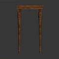 Classic Wooden Dining Chair With Slender Legs In Brown Tone And Simple Background