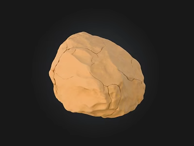 Natural Yellow Cracked Stone And Wood Material For Decorative Design Projects 3d model