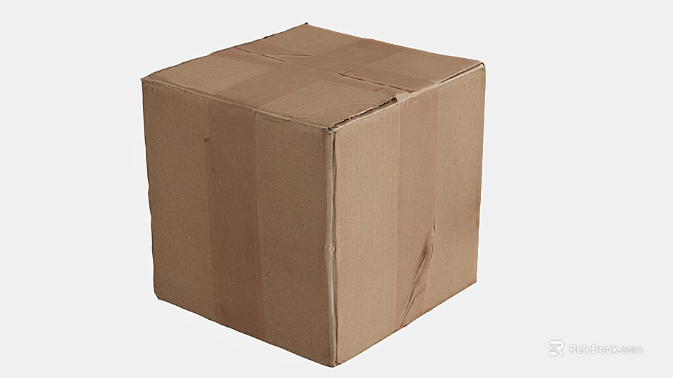 Sturdy Brown Cardboard Box For Daily Necessities Packaging And Storage Use 3d model 