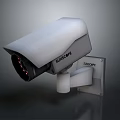 Sunshine Security Camera Wall Mounted White Casing with Infrared LEDs for Outdoor Surveillance