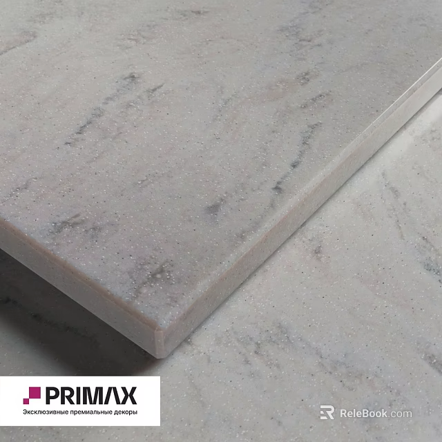 Natural Marble Countertop With Smooth Surface And Elegant Gray Veins For Kitchen 3d model 