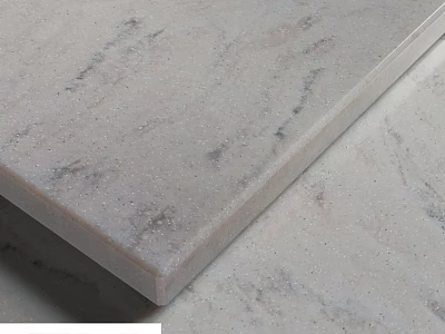 Natural Marble Countertop With Smooth Surface And Elegant Gray Veins For Kitchen 3d model