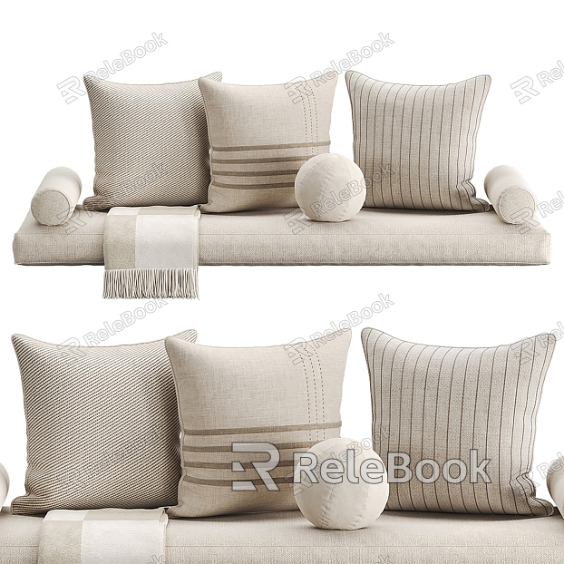 Fabric Pillow Cushion Combination model