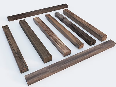 Various Natural Stone and Wood Planks Featuring Different Textures for Interior Design 3d model