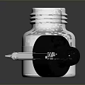 Transparent Glass Dropper Bottle With White Liquid And Black Dropper Cap For Daily Use