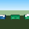 Public Environmental Protection Facilities With Color Coded Waste Bins For Community Sanitation