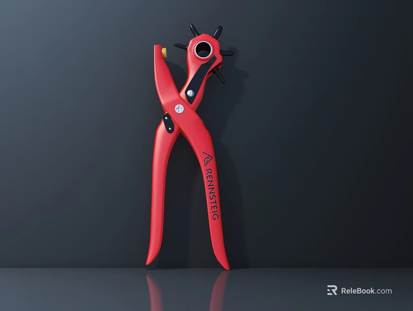 Red Bergen Rivet Gun With Ergonomic Handle Professional Hardware Tools 3d model 