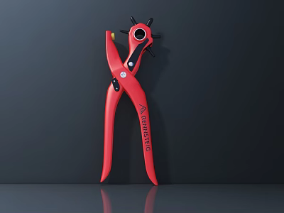 Red Bergen Rivet Gun With Ergonomic Handle Professional Hardware Tools 3d model