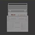 Durable Stainless Steel Outdoor Grill With Heated Grates And Storage Drawers