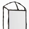 Rectangular Decorative Mirror With Black Metal Frame For Modern Home Decor 3d model