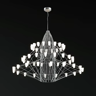 Modern chandelier 3d model