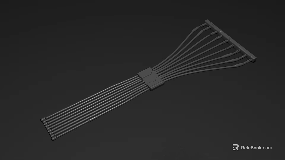 Modern Wall Decor With Linear Strip Design And Sleek Geometric Structure 3d model 