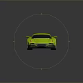 Bright Yellow Sports Car With Sleek Aerodynamic Design And Black Roof