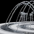 Decorative Garden Ornament Circular Fountain With Multiple Water Jets And Flowing Streams