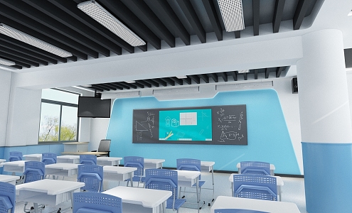 Classroom 3d model