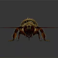 Detailed Realistic Hairy Striped Bee With Transparent Wings Compound Eyes And Legs On Dark Background