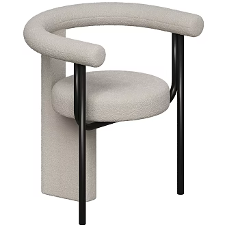 WOO Modern Single Chair Minimalist Single Chair Dining Chair Leisure Chair Armchair Cloth Chair 3d model